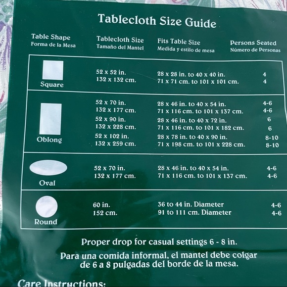 Trim A Home Vintage Oblong Vinyl Tablecloth Holly Festive Christmas 52x102” NWT - Picture 4 of 4